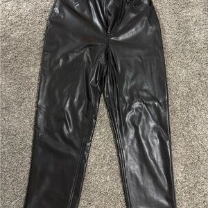 Abercrombie & Fitch Women’s Black Leather Pants